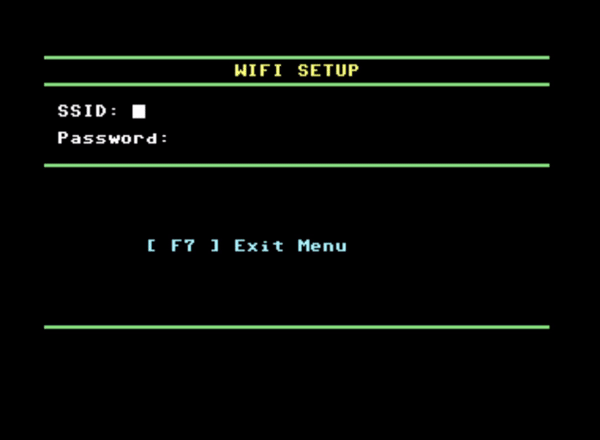 wifi menu